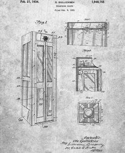 PP1088-Slate Telephone Booth Patent Poster