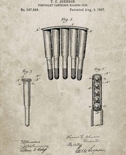 PP1089-Sandstone Temporary Cartridge Holding Clip 1897 Patent Poster