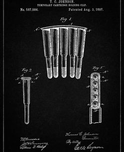 PP1089-Vintage Black Temporary Cartridge Holding Clip 1897 Patent Poster