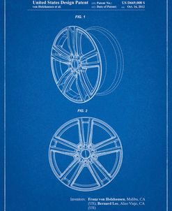 PP1091-Blueprint Tesla Car Wheels Patent Poster