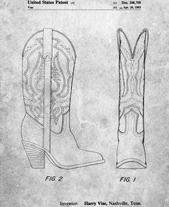PP1098-Slate Texas Boot Company 1983 Cowboy Boots Patent Poster