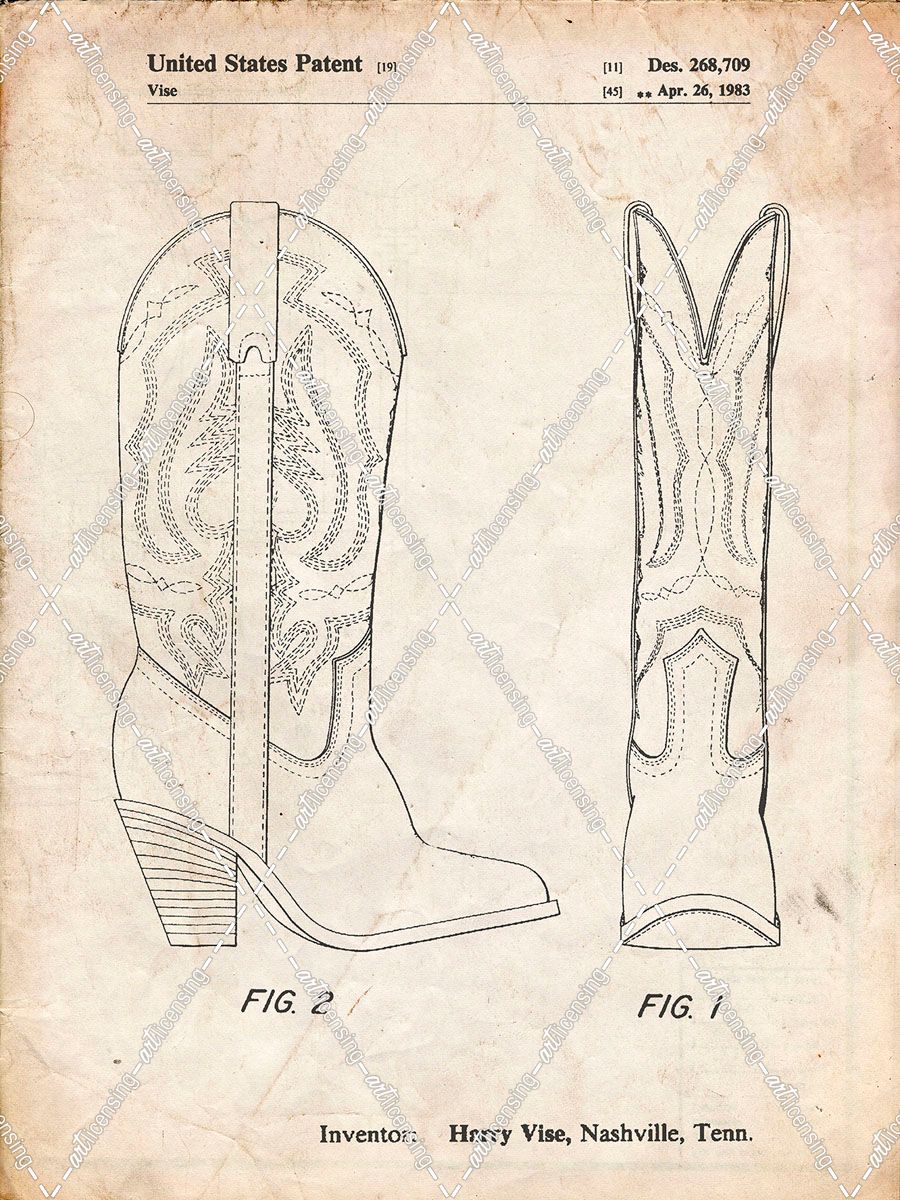 Patent sale western boots