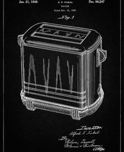 PP1100-Vintage Black Toaster Patent Art, Vintage Toaster
