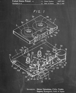 PP1104-Chalkboard Toshiba Cassette Tape Recorder Patent Poster