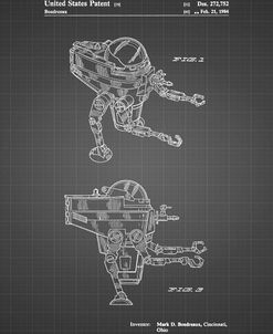 PP1107-Black Grid Mattel Space Walking Toy Patent Poster