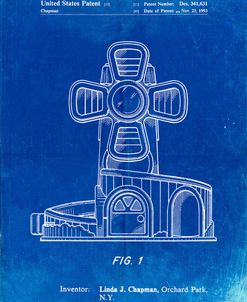 PP1108-Faded Blueprint Toy Windmill Poster