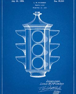 PP1109-Blueprint Traffic Light 1923 Patent Poster