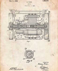 PP1110-Vintage Parchment Train Transmission Patent Poster