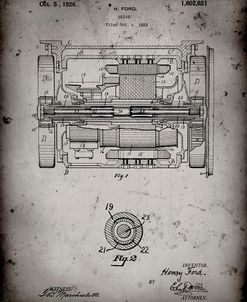 PP1110-Faded Grey Train Transmission Patent Poster