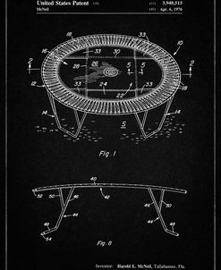 PP1111-Vintage Black Trampoline Patent Poster