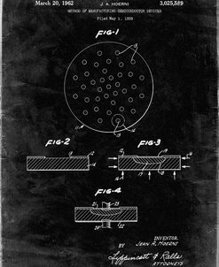 PP1113-Black Grunge Transistor Semiconductor Patent Poster