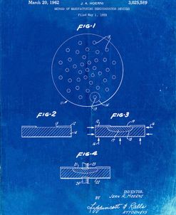 PP1113-Faded Blueprint Transistor Semiconductor Patent Poster