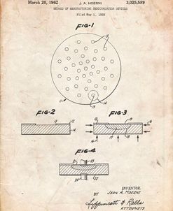 PP1113-Vintage Parchment Transistor Semiconductor Patent Poster