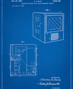 PP1115-Blueprint Tube Television Patent Poster