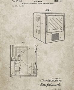 PP1115-Sandstone Tube Television Patent Poster