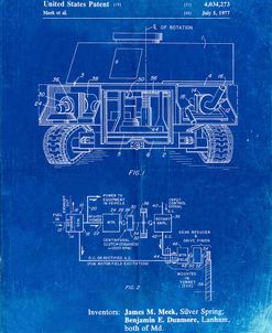 PP1116-Faded Blueprint Turret Drive System Patent Poster