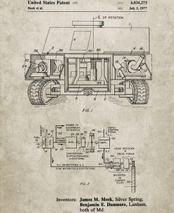 PP1116-Sandstone Turret Drive System Patent Poster