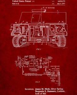 PP1116-Burgundy Turret Drive System Patent Poster