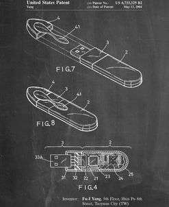 PP1120-Chalkboard USB Flash Drive Patent Poster