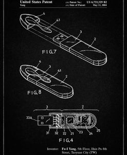 PP1120-Vintage Black USB Flash Drive Patent Poster