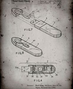 PP1120-Faded Grey USB Flash Drive Patent Poster