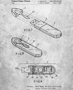 PP1120-Slate USB Flash Drive Patent Poster