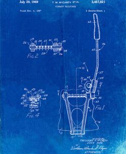 PP1122-Faded Blueprint Vibrato Tailpiece Patent Wall Art Poster