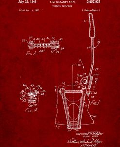 PP1122-Burgundy Vibrato Tailpiece Patent Wall Art Poster