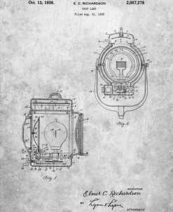 PP1123-Slate Vintage Movie Set Light Patent Poster