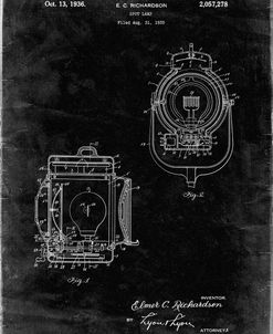 PP1123-Black Grunge Vintage Movie Set Light Patent Poster