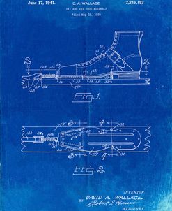 PP1124-Faded Blueprint Vintage Ski’s Patent Poster