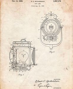 PP1123-Vintage Parchment Vintage Movie Set Light Patent Poster