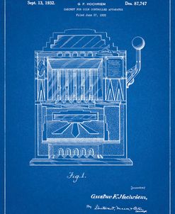 PP1125-Blueprint Vintage Slot Machine 1932 Patent Poster