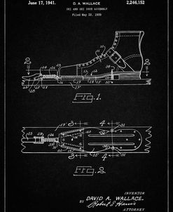 PP1124-Vintage Black Vintage Ski’s Patent Poster