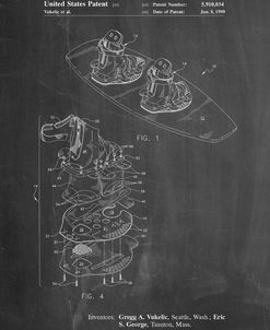 PP1131-Chalkboard Wakeboard Patent Poster