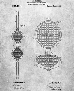 PP1130-Slate Waffle Iron for Ice Cream Cones 1909 Patent Poster