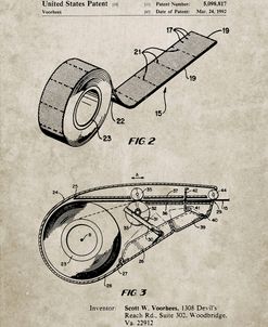 PP1133-Sandstone White Out Tape Patent Poster