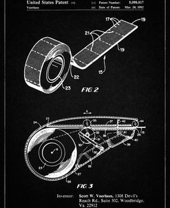 PP1133-Vintage Black White Out Tape Patent Poster