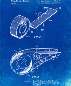 PP1133-Faded Blueprint White Out Tape Patent Poster