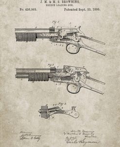 PP1135-Sandstone Winchester Model 1890 Gun Patent