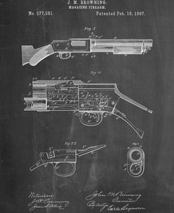 PP1136-Chalkboard Winchester Model 1897 Shotgun