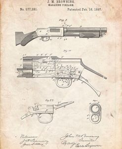 PP1136-Vintage Parchment Winchester Model 1897 Shotgun