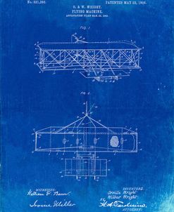 PP1139-Faded Blueprint Wright Brother’s Aeroplane Patent