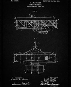 PP1139-Vintage Black Wright Brother’s Aeroplane Patent