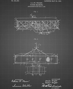 PP1139-Black Grid Wright Brother’s Aeroplane Patent