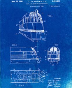 PP1141-Faded Blueprint Zephyr Train Patent Poster
