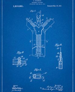 PP1143-Blueprint Zipper 1917 Patent Poster