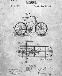 PP51-Slate Bicycle Gearing 1894 Patent Poster