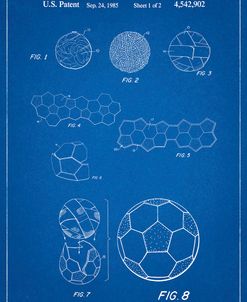 PP54-Blueprint Soccer Ball 1985 Patent Poster