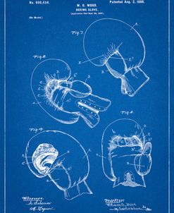 PP58-Blueprint Vintage Boxing Glove 1898 Patent Poster